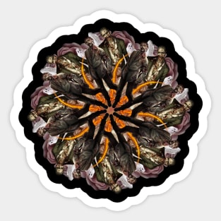 zombie attack mandala Sticker